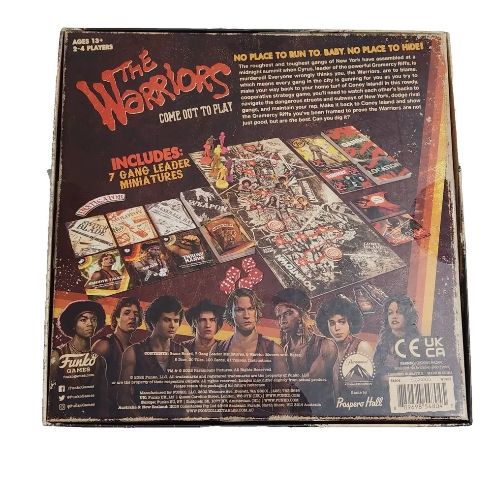 The Warriors Come Out to Play Board Game Prospero Hall Funko 2022 Co-op Strategy